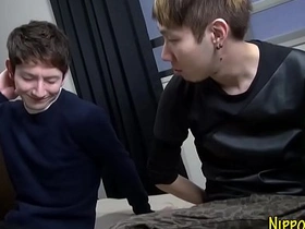 Asian twinks get their asses pounded and suck cock in hardcore anal sex