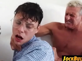 Hungry police officer craves jock's big cock