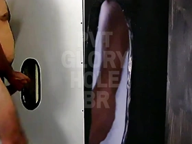 A muscular man with unshaven body reaches orgasm in a secret passage (Full video available online)