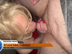 Sissy slut receives facial and tastes cum in sissy blowjob