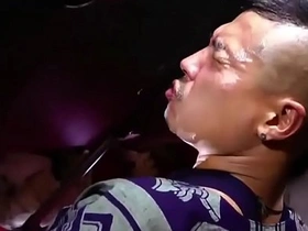 Cumming inside an Asian gay gloryhole